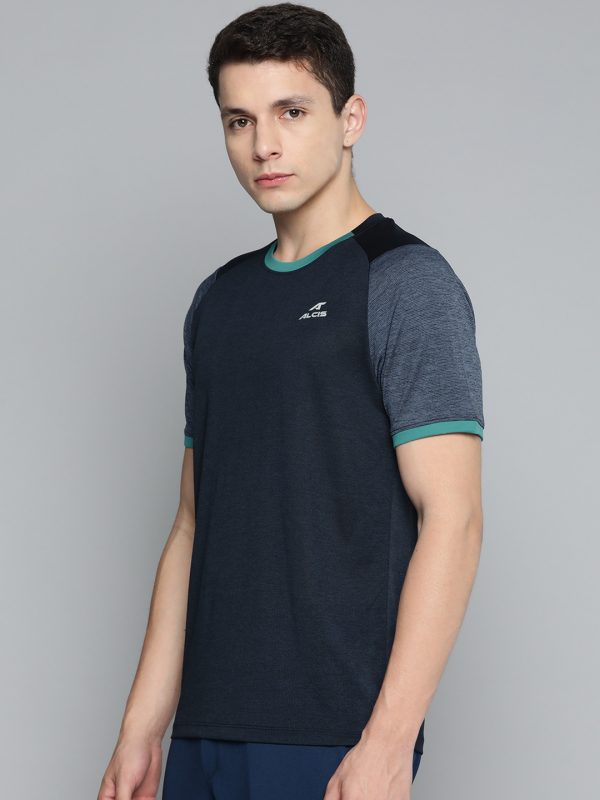 Alcis Men Colourblocked Dry Tech Slim Fit T-shirt - Image 3