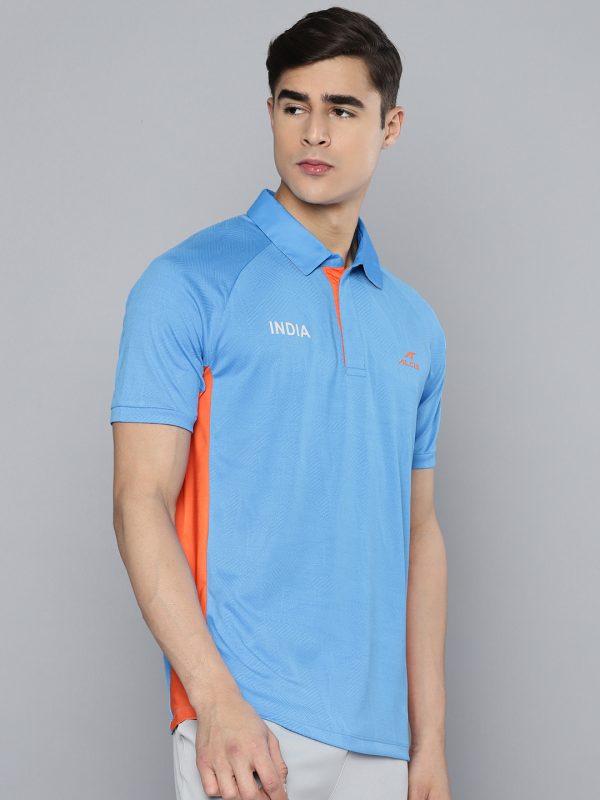 Alcis Colourblocked Indian Cricket Team Polo Collar T-shirt